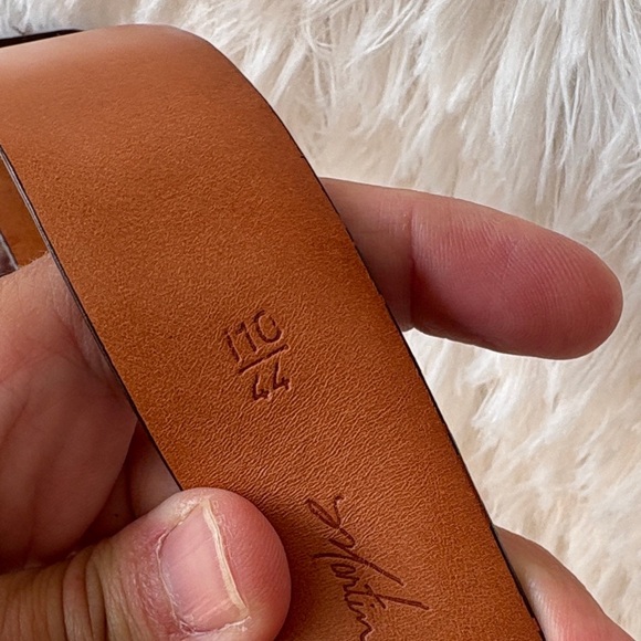 Martin Dingman Dark Brown Crocodile Embossed Belt - Picture 3 of 7